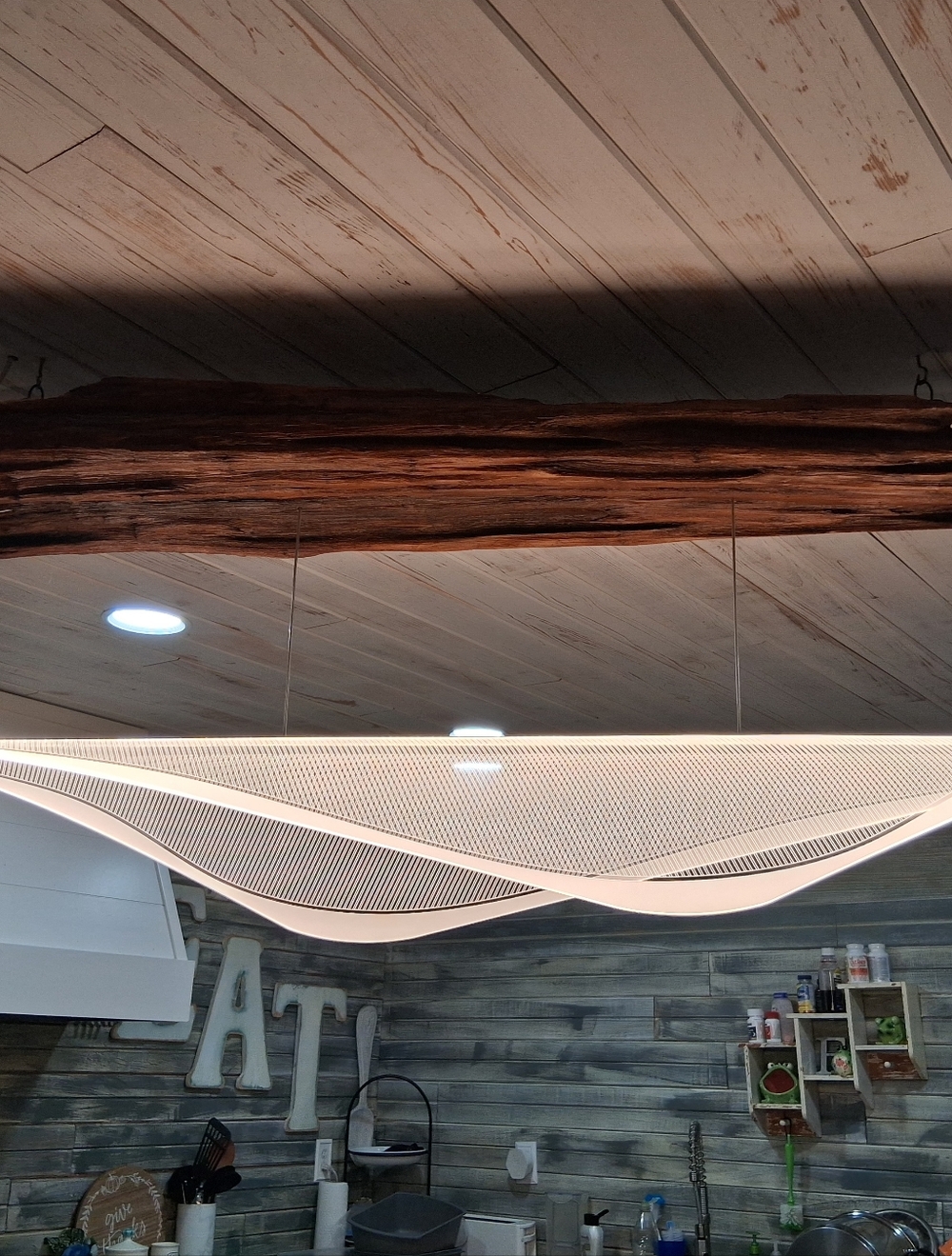 Rustic Wood Rope LED Pendant Light - Brown - Picture 5 of 5